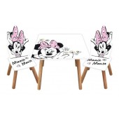 Staliukas su dviem kėdutėmis Minnie Mouse
